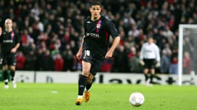 Hatem Ben Arfa lors du match Manchester United-Lyon (1-0, Ligue des champions), le 4 mars 2008