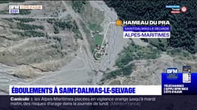 Alpes-Maritimes: deux éboulements à Saint-Dalmas-le-Selvage