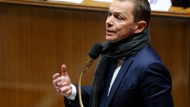 Le ministre du Travail Olivier Dussopt, le 13 février 2023 à l'Assemblée nationale (Paris).