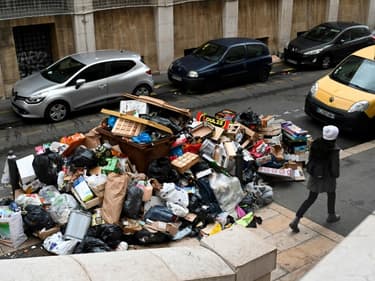 Poubelles à Marseille le 28 décembre 2020