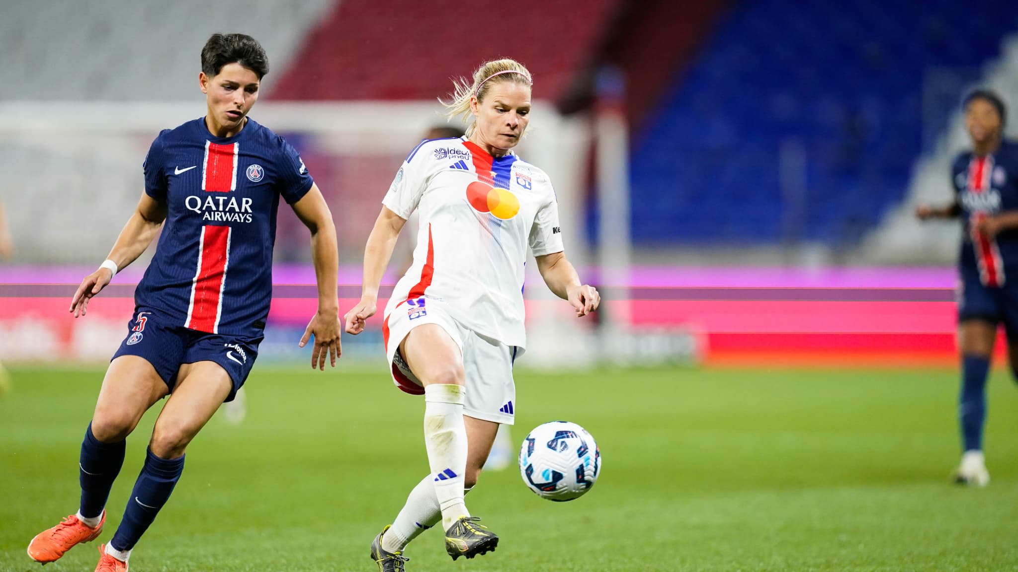 Eugénie Le Sommer en finale de l'Arkéma Première Ligue, le 16 mai 2025.