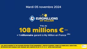 Et si c'était vous le nouveau millionnaire de ce mardi 05 novembre ? Plus de 100 millions d'euros à gagner