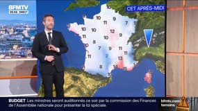 Météo: de fortes pluies attendues notamment dans le Sud-Est du pays et des températures en baisse 