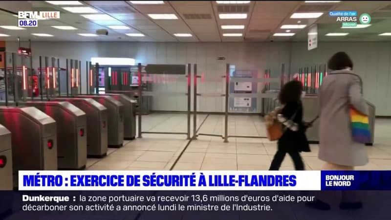 Un exercice de sécurité organisé dans le métro à Lille Flandres