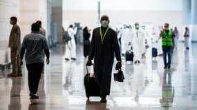Un groupe de pèlerins arrivant à l'aéroport de Jeddah, en Arabie saoudite (image d'illustration)
