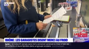 Rhône: les garagistes travaillent grâce au temps hivernal