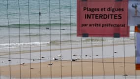 Plage interdite à Saint-Malo.