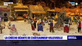 Alpes-Maritimes: une crèche géante à Châteauneuf-Villevieille