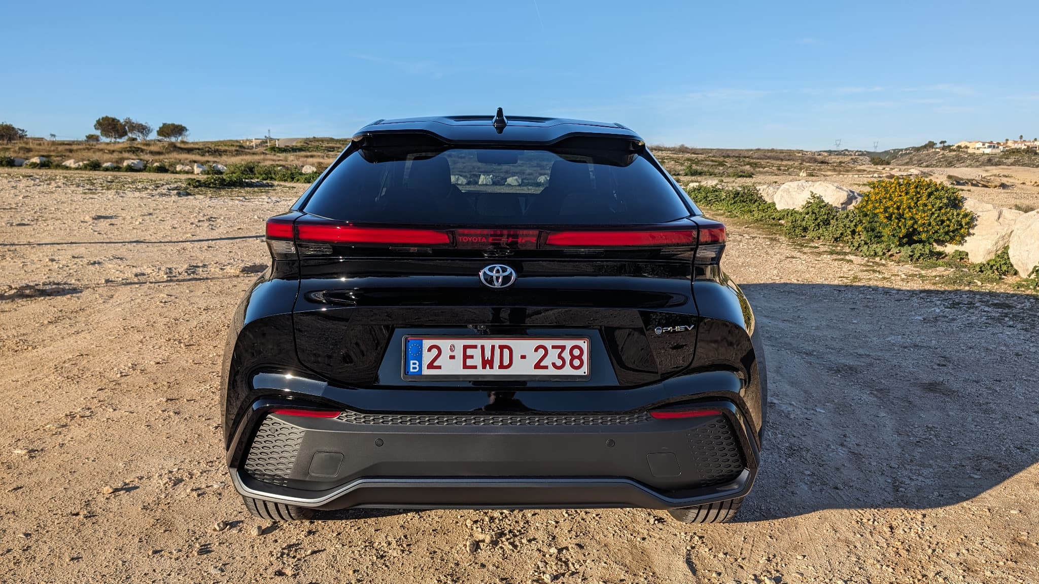 A l'arrière, une "simple" voiture noire qui cache bien son jeu doré. A l'arrière, une "simple" voiture noire qui cache bien son jeu doré.