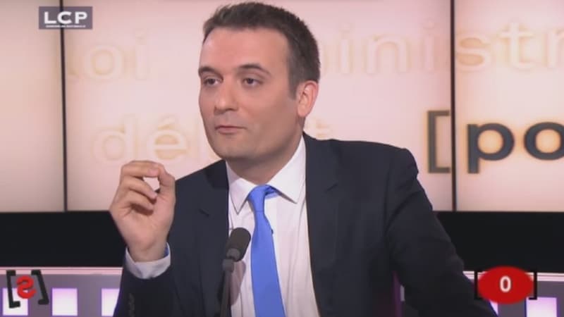 Florian Philippot sur le plateau de LCP le 18 juin 2015