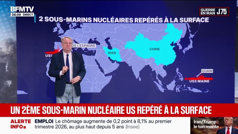 États-Unis/Iran: un deuxième sous-marin nucléaire américain repéré dans le détroit de Gibraltar