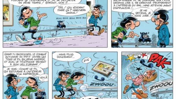 Une planche du "Gaston Lagaffe" de Delaf. Une planche du "Gaston Lagaffe" de Delaf.