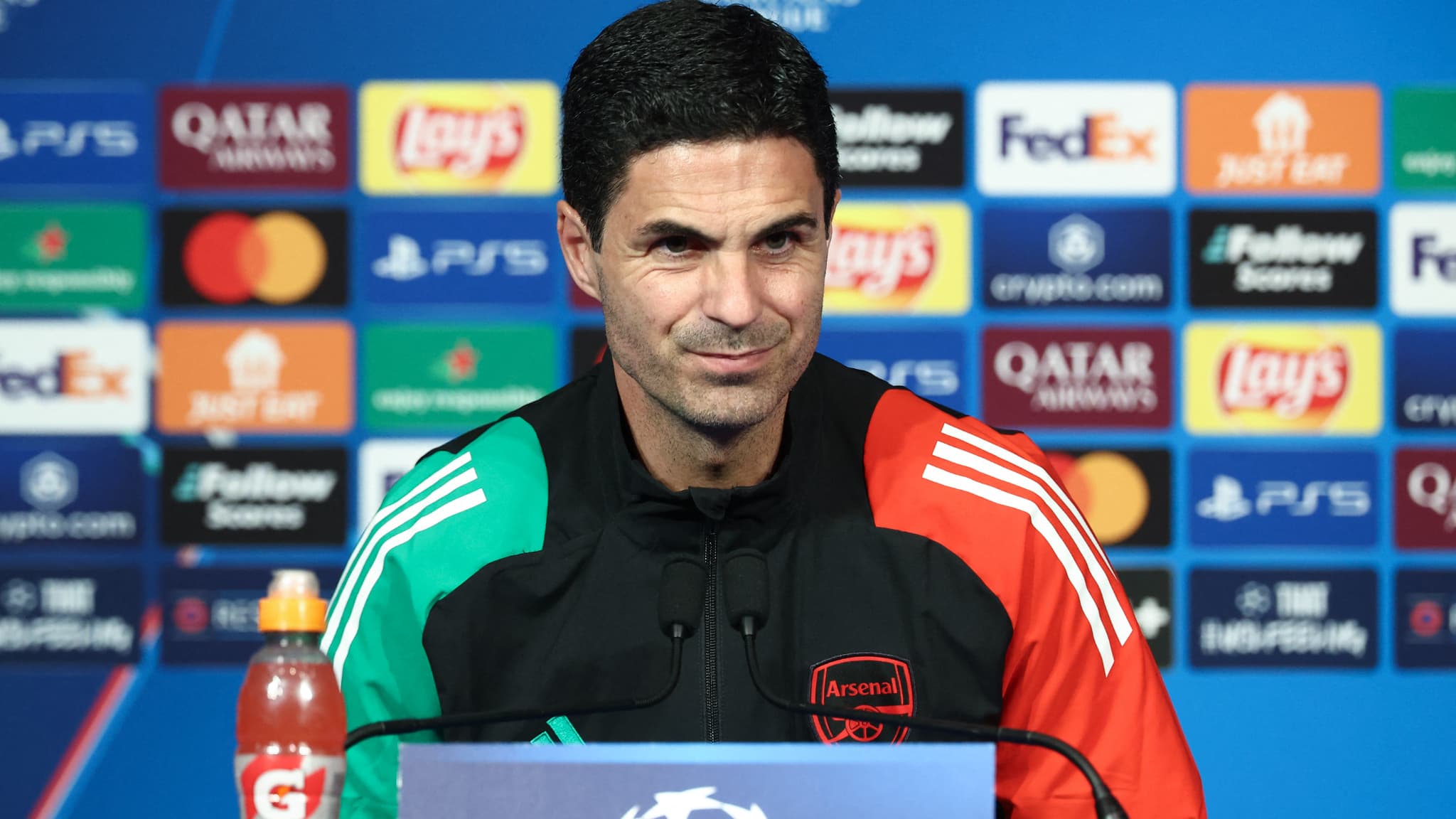 Mikel Arteta avant PSG-Arsenal, le 6 mai 2025. Mikel Arteta avant PSG-Arsenal, le 6 mai 2025.