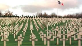Vue du cimétière militaire de Craonnelle, dans l'Aisne.