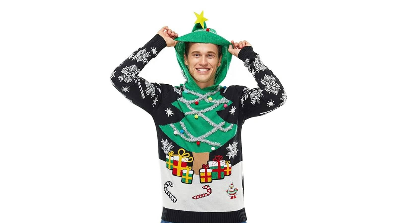 🔎 Découvrez l’offre sur le pull de Noël à capuche