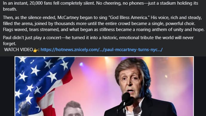 Une page Facebook diffusant une fausse information faisant état d'un faux hommage à Charlie Kirk par Paul McCartney