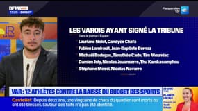 Var: 12 athlètes s'engagent contre la baisse du budget des sports