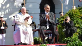 Le pape François a été accueilli mercredi pour la première fois à la Maison Blanche, à Washington.