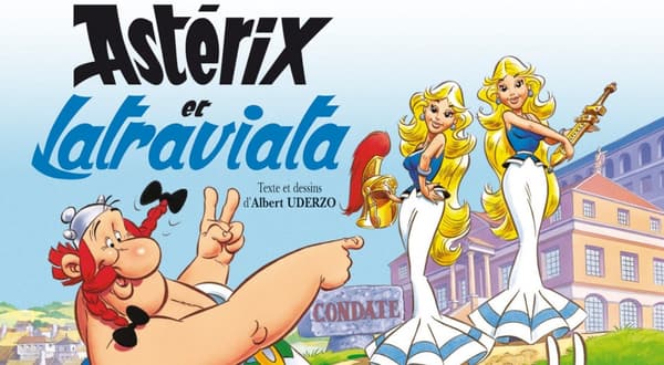 Détail de la couverture d'Astérix et Latraviata
