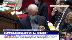 Alain Griset (ministre chargé des PME), souhaite une réouverture "la plus rapide possible des commerces"