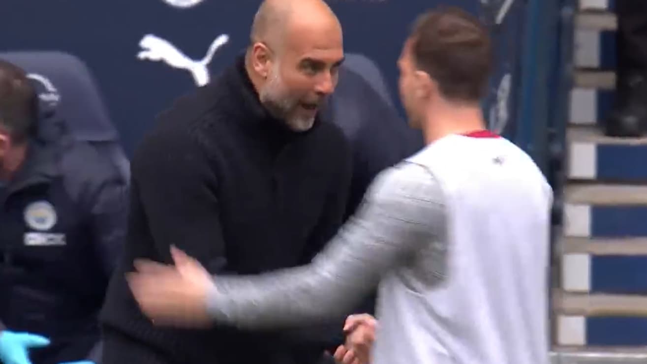 Pep Guardiola et Arthur Pep Guardiola et Arthur