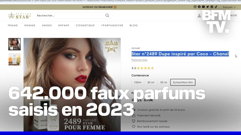 Le nombre de faux parfums saisis par les douanes françaises multiplié par 6 depuis 2020