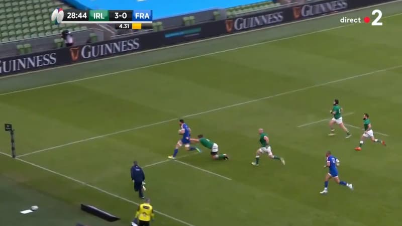 Irlande-France: le sublime essai d'Ollivon en vidéo