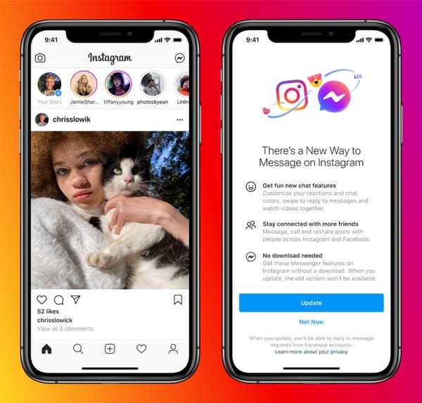 Messenger bientôt intégré à Instagram