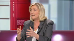 Marine Le Pen sur notre plateau. 