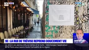 Paris: la rue de Trévise reprend doucement vie