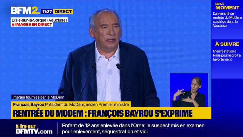 François Bayrou sur son expérience de Premier ministre: 