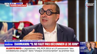 Dissolution de l'Assemblée nationale: "À chaque fois qu'on retourne vers le peuple, c'est une bonne chose", pour Richard Ramos (Modem)