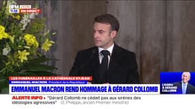 Obsèques de Gérard Collomb: Emmanuel Macron confie être "inconsolable"