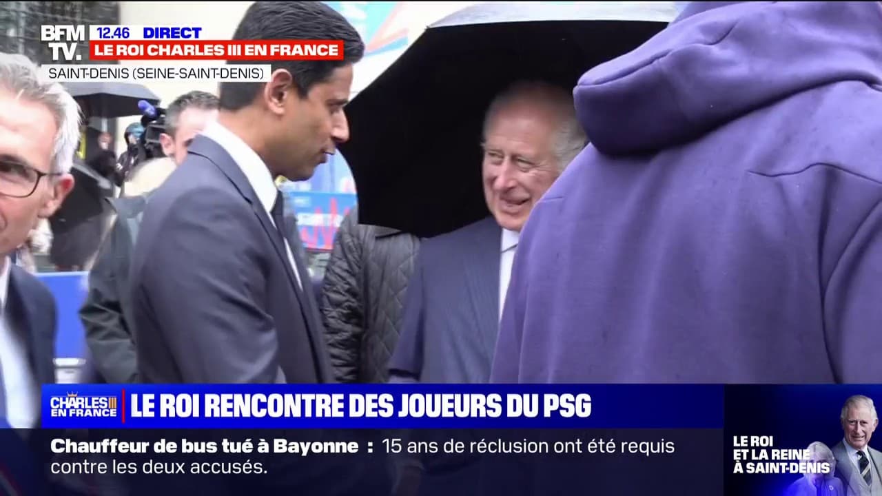 Le roi Charles III à la rencontre du PSG