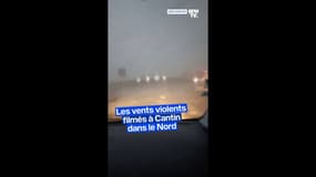 "Le panneau, il s'est envolé!": les vents violents filmés à Cantin dans le Nord