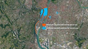 La carte des zones où le masque devient obligatoire.