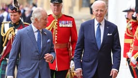 Charles III et Joe Biden à Windsor, le 10 juillet 2023.