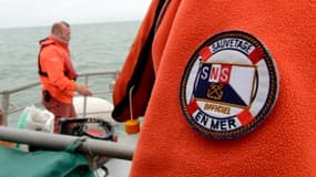 Des sauveteurs de la Société nationale de sauvetage en mer (SNSM) le 4juillet 2013 à calais