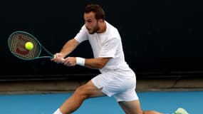 Hugo Gaston au 1er tour de l'Open d'Australie contre Omar Jasika (6-2, 2-6, 6-2, 6-2), le 12 janvier 2025