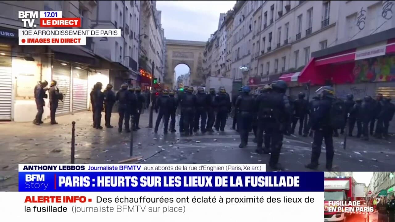 Face Aux Heurts Qui Ont éclaté Sur Les Lieux De La Fusillade à Paris