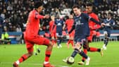Jean-Clair Todibo face à Lionel Messi, à Paris le 1er décembre 2021