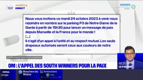 Supporters de l'OM: les South Winners appellent à un rassemblement pour la paix