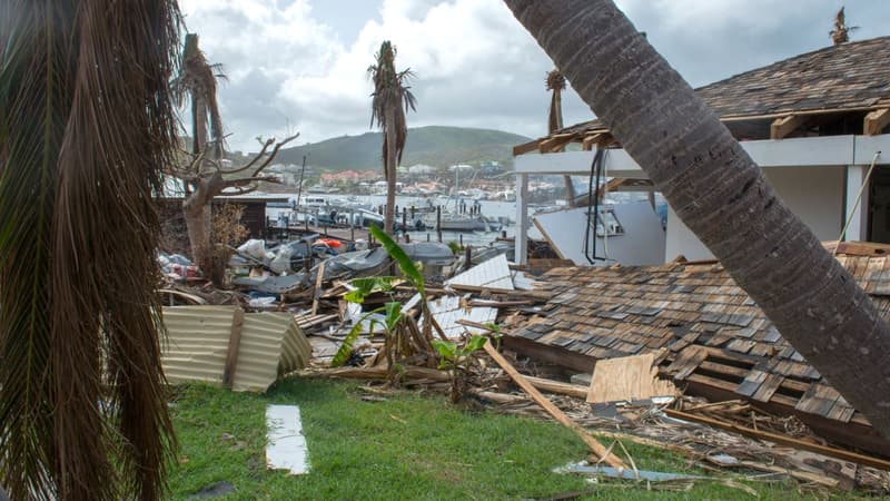 Des dégâts provoqués par l'ouragan Irma à Saint-Martin le 27 septembre.