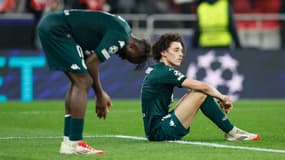 Maghnes Akliouche après Benfica-Monaco en Ligue des champions, le 18 février 2025