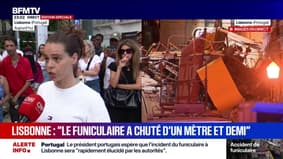 Accident à Lisbonne: "Le funiculaire a chuté d'un mètre et demi", affirme une témoin du drame