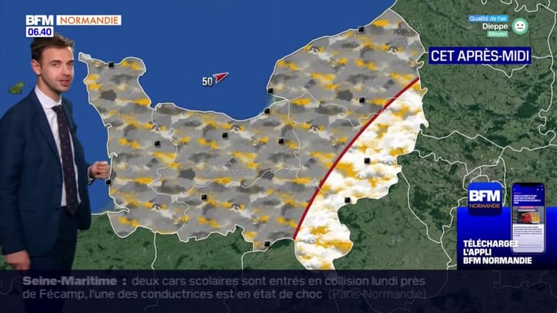 Météo Normandie: la pluie dominera la journée sur une majeure partie de la Normandie, 11°C à Flers et 12°C à Dieppe