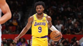 Bronny James avec les Los Angeles Lakers, le 31 janvier 2025