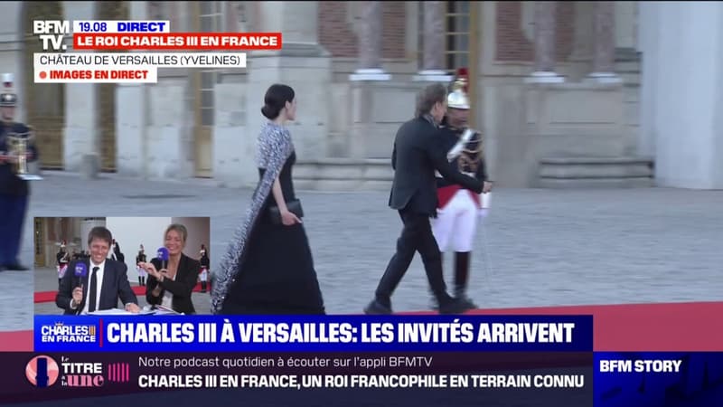 Dîner en l'honneur de Charles III: Mick Jagger pénètre dans le château de Versailles