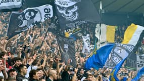 Les ultras de l'Udinese lors d'un match de Serie A face à l'Inter, le 28 septembre 2024