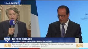 Hollande garant de la démocratie: "J'étais choqué par une phrase de François Hollande qui veut se draper dans l'État de droit", Gilbert Collard